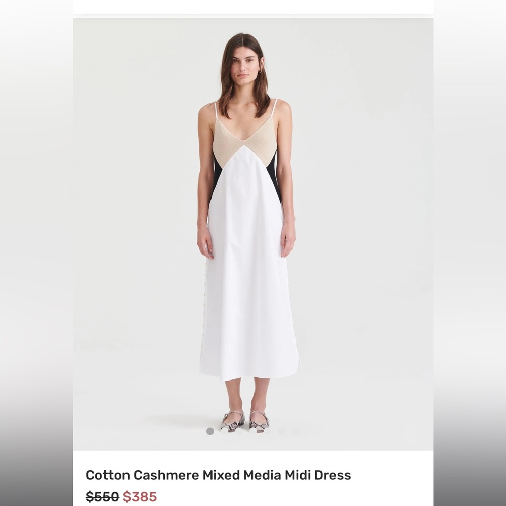 Naadam cotton and cashmere midi dress .